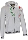 Carlo Colucci Sweatjacke mit großem Frontlogo, Weiß, Carrara, Weiß, XS