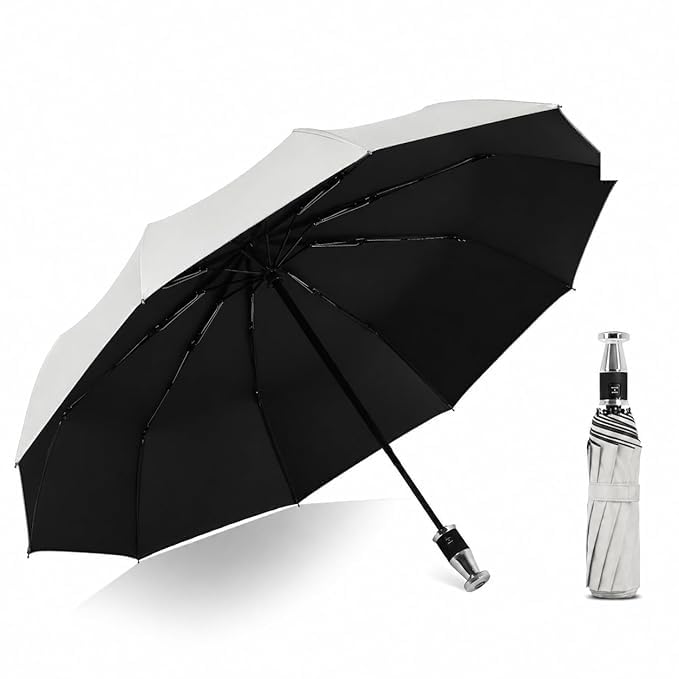 Image of STAR WORK Automatic Open Golf Umbrella, Extra Large Oversize Windproof Waterproof Stick Umbrellas for Rain Umbrella for Men and Women and Family