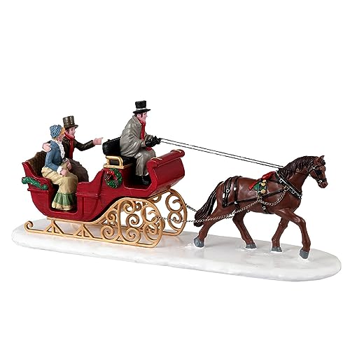 Lemax- Caddington Village Accessory: Scenic Sleigh Ride, Multicolore, 33620