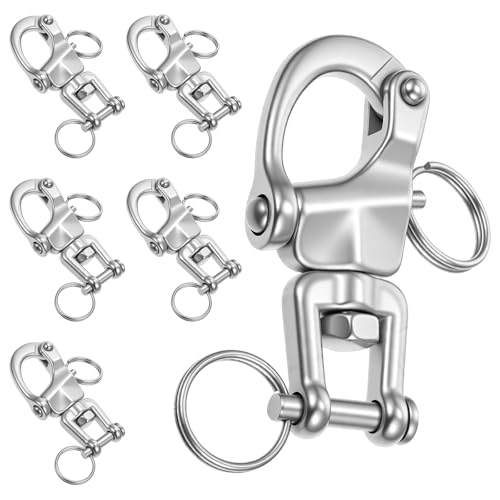 Afcabakila 6-Piece 316 Stainless Steel Swivel Snap Shackles