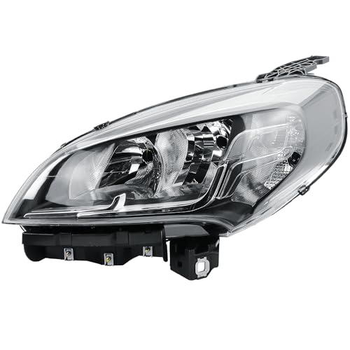 LONGLING Faro anteriore Faretto Anteriore Nero Sinistro con Motore per Fiat Doblo 2014-2022