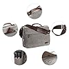 Ruschen Umhängetasche Herren aus Canvas, Hochwertige Herrentasche, Laptoptasche für 15,6 Zoll Laptop, Schultertasche/Kuriertasche/Messenger Bag, Grau #1