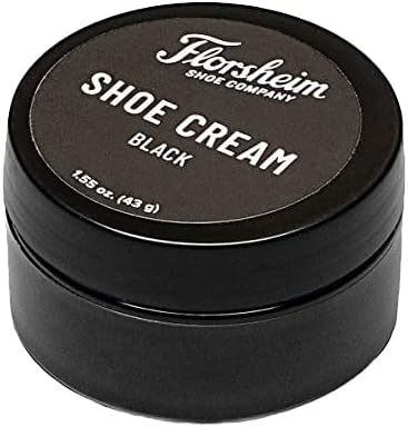 mens Florsheim Cream, Black Shoe Care Product, Black, 1.55oz US