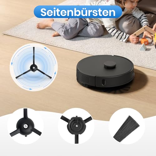 BUXEBUX 23 Stück Zubehör für AIRROBO T20+/ T25+/ T30+/ T25+C/ GT21 Saugroboter Ersatzteile Zubehör, 1 Haupttrommelbürste, 4 Wischmopps, 4 Hepa-Filter, 6 Seitenbürsten, 6 Staubbeutel