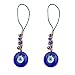 Produktbild Mikqky 2 Stück Türkisch Blau Evil Eye Wandbehang, Amulett Dekoration Home Decor, Türkisch Blau Evil Eye Wandbehang Dekoration Schutz Segen Geschenk Glasperlenanhänger