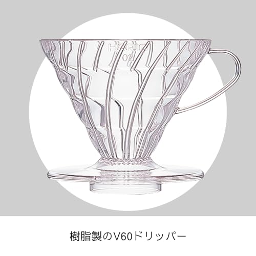 Hario V60 plastikowy ociekacz do kawy, 02, przezroczysty