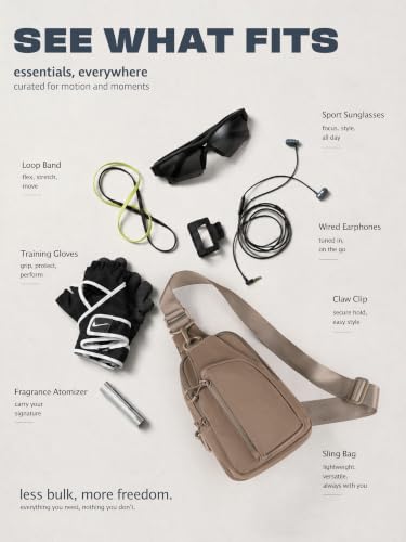 Image of ODODOS Sling Bag with Adjustable Straps Crossbody Chest Bag Lightweight Backpack for Casual Traveling Hiking