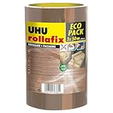 UHU Rollafix - Ruban Adhésif Marron - Emballage, Packaging - Adhérence Elevée - Sans Solva...