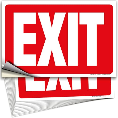 Autocollants exit signs lot de 12 pour sécuriser les lieux de travail