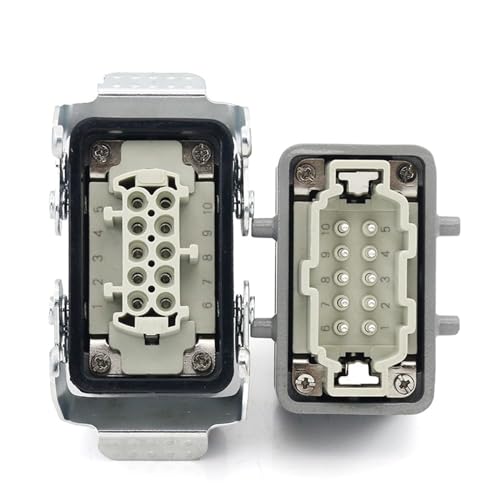 Conector HE-010 rectangular de 10 núcleos para estaciones de control y robótica avanzada 3