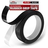 X-Protector Rubber Grip Tape - 1' x 12' Non-Abrasive Grip Roll - Heavy-Duty Non Slip Adhesive Strips...