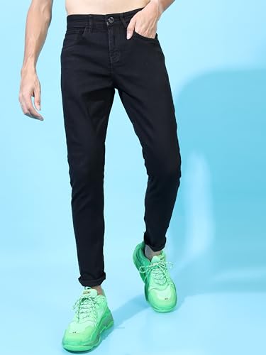 Image of Highlander Mens Tapered Fit Denim Jeans for Man| Regular Length|Mid-Rise|Stretchable Fabric for Comfort fit| Jeans for Man | Men Jeans