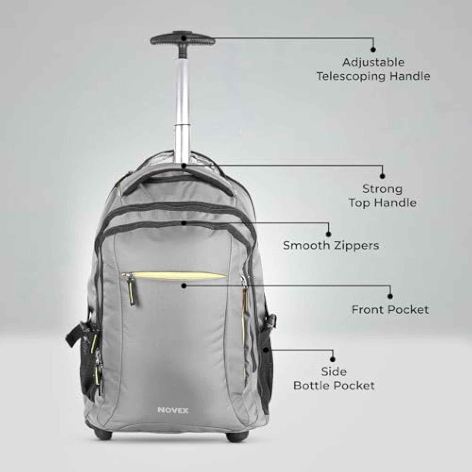 Laptop Trolley Backpack for Men & Women, Rolling Bag