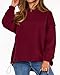 KIRUNDO Hoodies For Women 2025 Fall Fashion Hooded Oversized Sweatshirt Long Sleeve Fleece Pullover Trendy Winter Clothes(Burgundy, Medium)
