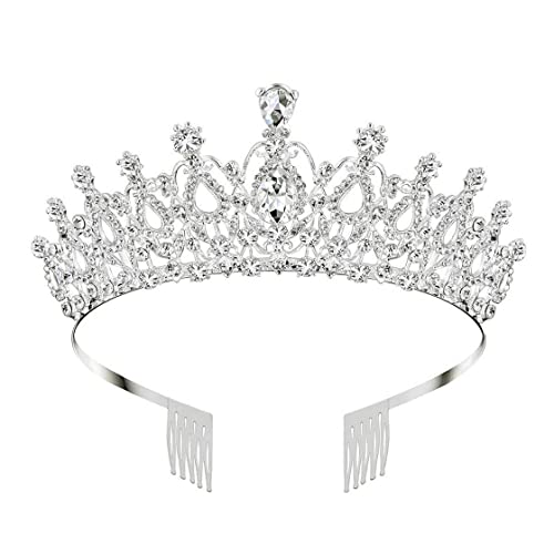 Tiara Crown - Diadema de cristal de plata Cover