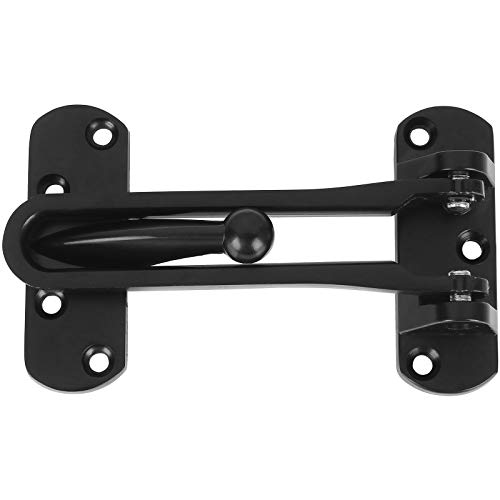Zoeyes 2 Pack Security Swing Bar Door Guard Lock, Gate Latches Security Door Clasp For Home Security And Childproof Door Security, Satin Nickel Finish - Screws Included (Black) #TOP3