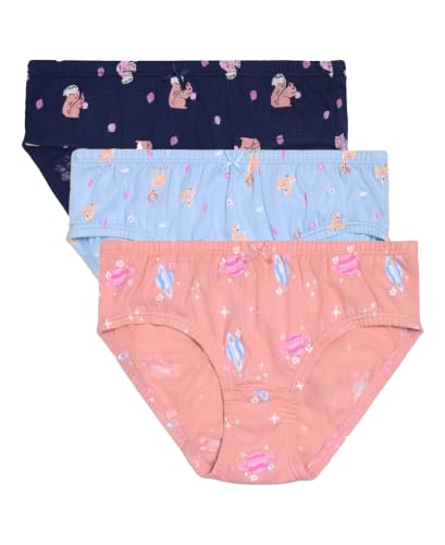 Image of Jockey SG01 Girls Super Combed Cotton Printed Panty with Ultrasoft Waistband (Pack of 3)