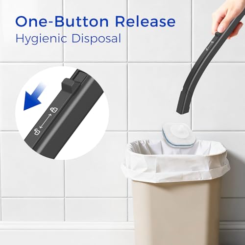 36% Off EZKEY Disposable Toilet Brush Set with 14 Refills - Image 7