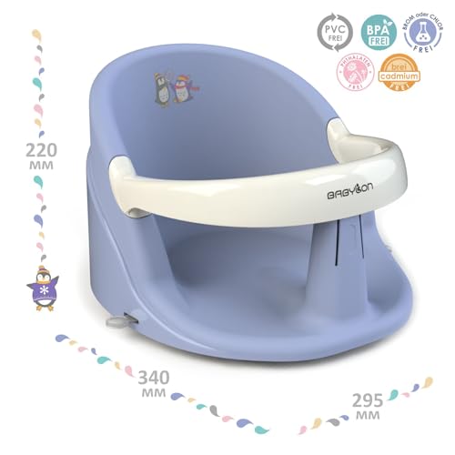 Miniatura 5 de Babylon Asiento Bañera Bebé Nemo Silla Bañera Bebe Antideslizante Con 4 Ventosas, Asiento Baño Bebe Bañera Desde 6 Meses, Adaptador Y Soporte Baño Bebé Para Ducha Y Bañera, Morado Blanco