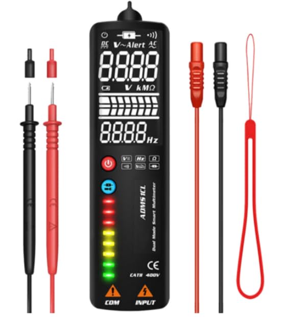 ADMS1CL Multimeter Dual Mode Intelligent LCDDigital Tester 2000 Counts VoltageNCV TrueRMS Meter