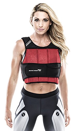 Bionic Body Adjustable 10-lb and 15-lb Weighted Vest with Removable Weights for Personalized