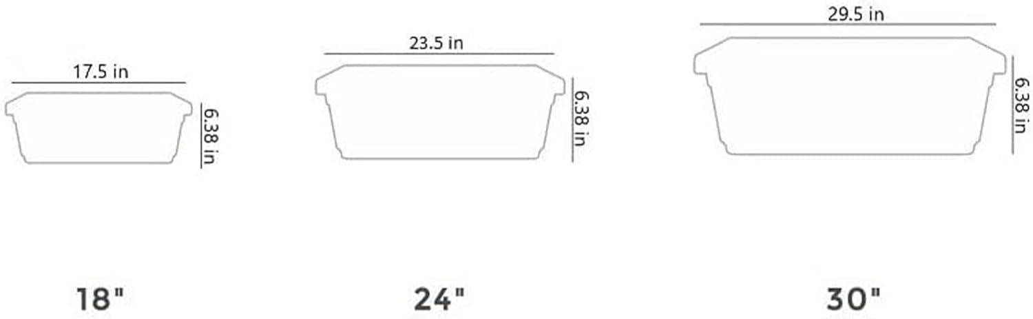HC Companies 30 Inch Long Fluted Venetian Garden Window Container Planter Box for Indoor or Outdoor Flowers, Vegetables, or Succulents, Clay (2 Pack)