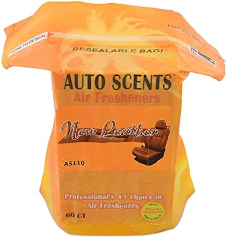 New Leather Scent Professional Air Freshener Pads - Remove The Worst Smells with These Heavy Duty Pads (60 Pads Per Pack) (New Leather Scent)