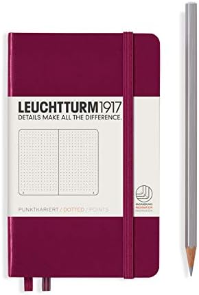 Leuchtturm1917 (342921 Notebook Pocket (A6), Hardcover, 187 numbered page, dotted, navy