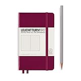 LEUCHTTURM1917 - Pocket A6 Dotted Hardcover Notebook (Port Red) - 187 Numbered Pages