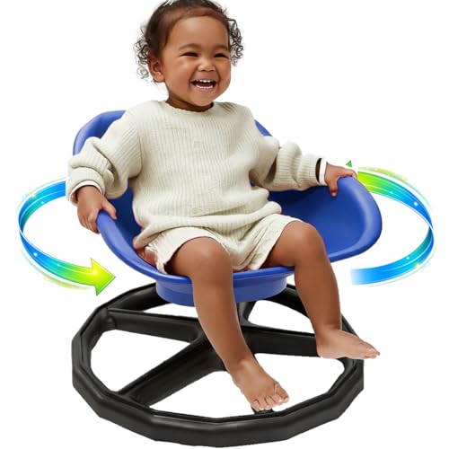 Spinning Chair for Autistic Kids with Back Support, Sensory Swivel Chair for Kids with ADHD Autism, 360° Rotating Spin Chair for Toddlers, Comfortable Sensory Chair for Home School Classroom