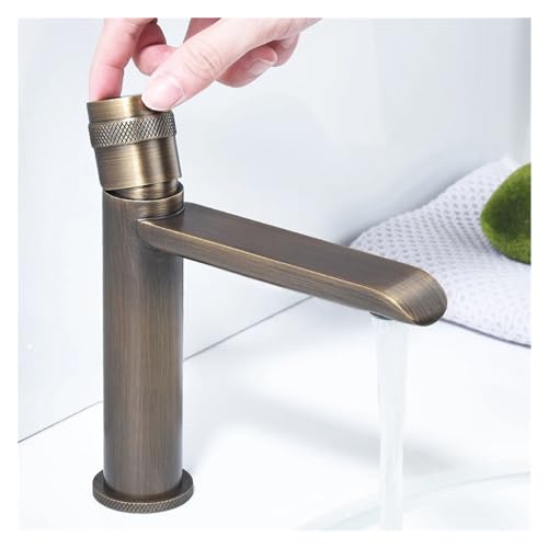 Grifo monomando de baño con interruptor de agua fría y caliente diseño retro 4