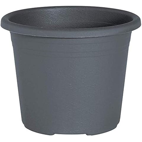 Large Drip Cylindro Round Plastic Plant Pot, anthrazit 38, 45 cm Cover