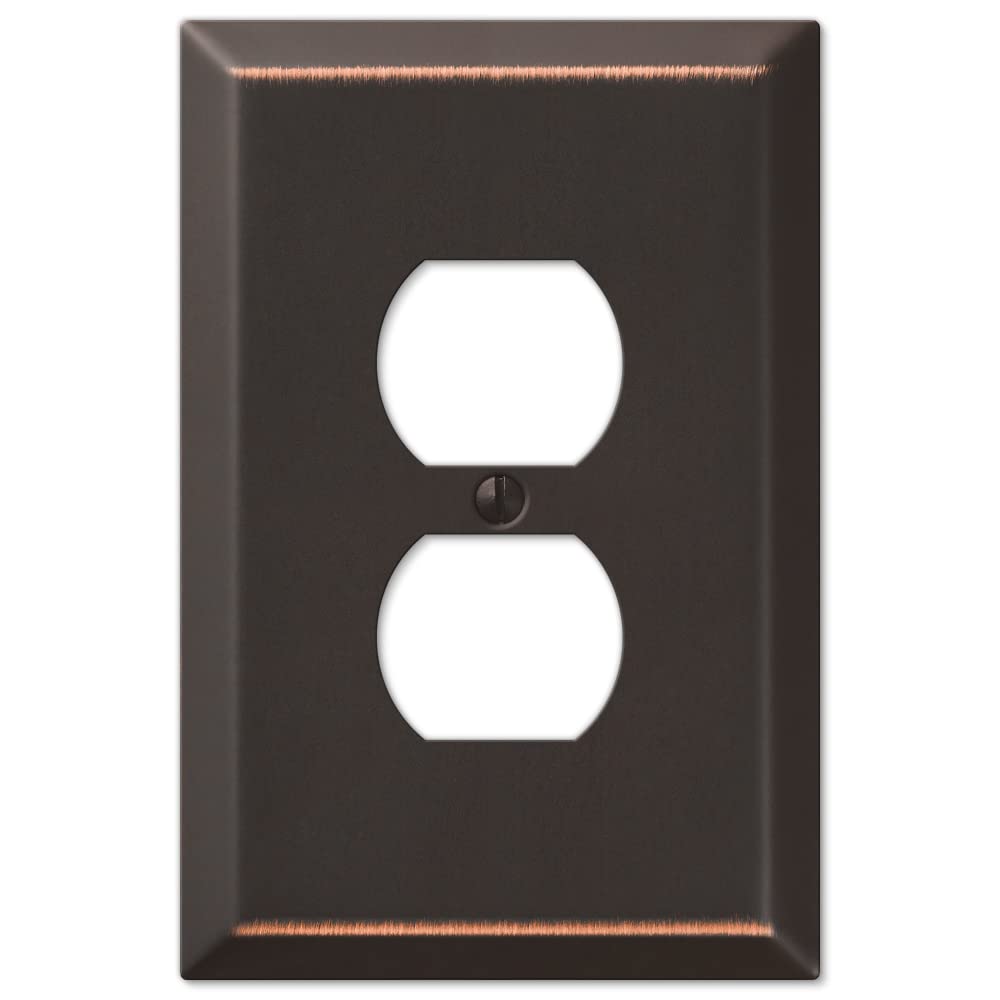 Photo 1 of Amerelle 463DDB Oversized Wallplate, 1 Duplex, Steel, Aged Bronze, 1-Pack