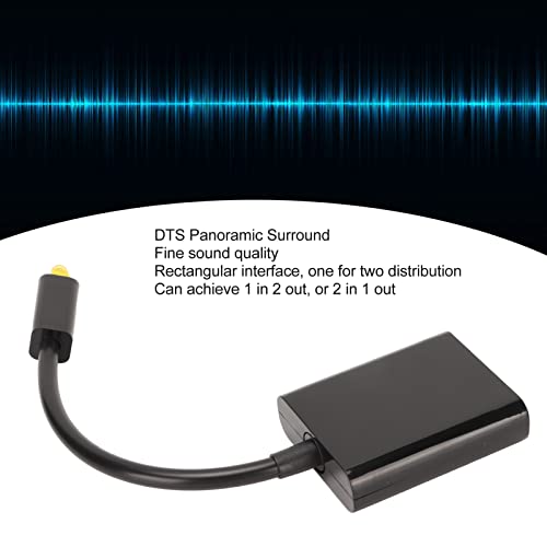 Divisor de Cabo Óptico, Som Surround 1 Em 2 Saídas, Cabo de Som de Fibra Óptica Digital, Redução da