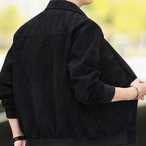 Kinkia Men's Corduroy Jacket Zip Up Long Sleeve Lightweight Casual Warm Fall Shacket Coat with Pockets4
