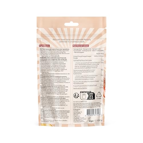 True Dates - Sour Cola | natürlich aromatisierte Datteln | saurer Colageschmack | 100 g
