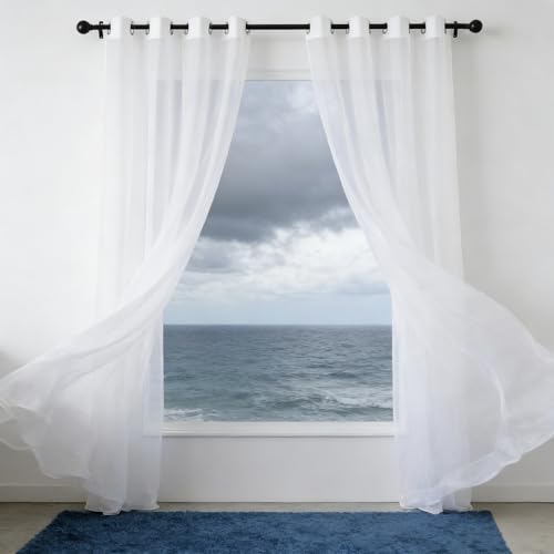 Cortinas modernas para balcón y cocina visillos blancos que llenan de claridad tus mañanas 2
