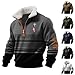 Quarter Zip Pullover Men Christian Sweatshirts for Men Jesus Cross American Flag Print Pullover Fleece Lined Quarter Zip Stand Collar Sweaters Inspirational Fashion Muscle Polo Shirts White XL