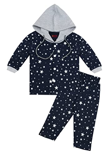 Image of 3BROS Cotton Bodysuit /Dress /Baba Suit for Boys /Girls Full Pajama Set & Casual Full Sleeves Shirt with Cap Attached Combo Kid's Set, Winter Collection for Kids, WinterWear for Kids