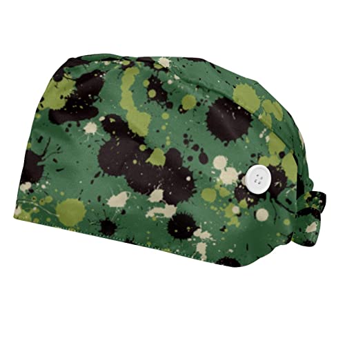 Chapeaux de travail JDEZ avec texture verte pour hommes et femmes en lot de 2