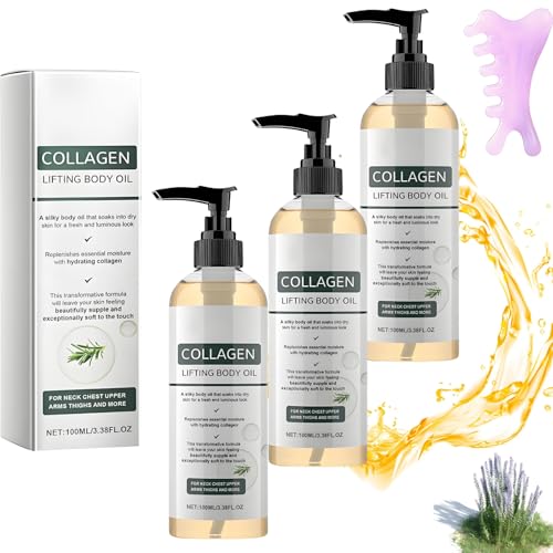 Orelvique Collagen Lifting Body Oil, Anti Aging Moisturizing Lifting Body Oil, Lightweight Fast-Absorbing Non-Greasy Moisturizer For Smooth Radiant Skin, For Women & Men (2pcs)