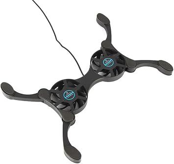 Dual USB Cooling Fan Pad Foldable Slim Fans Cooler Stand for Laptop PC Notebook