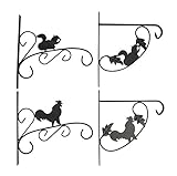 Material: Metall 4x verschiedene Blumenampelhaken Halterung für Blumenampel Metall 29x29 cm Haken für Hanging Basket, Befestigung für Hängekörbe