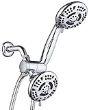 AquaDance High Pressure 3-way Twin Shower Combo Lets You Enjoy Two 4.15' 6-Setting Showers...