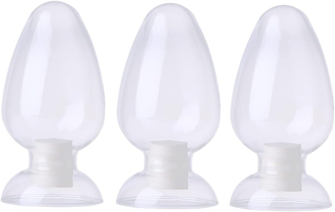 ABOOFAN 3Pcs Glass Conical Laboratory Bottles with Plugs Transparent Specimen Display Containers for Science Study and Experimental Sample Preservation