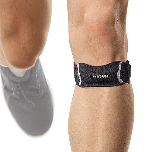 Thx4COPPER Patella Tendon Knee Strap, Adjustable Knee Support Brace with Gel Pad for Weightlifting Squats Jumpers Tennis Hiking Soccer Volleyball, Knee Pain Relief for ACL MCL Arthritis Tendonitis Thx4COPPER Patella Tendon Knee Strap, Adjustable Knee Support Brace with Gel Pad for Weightlifting Squats Jumpers Tennis Hiking Soccer Volleyball, Knee Pain Relief for ACL MCL Arthritis Tendonitis