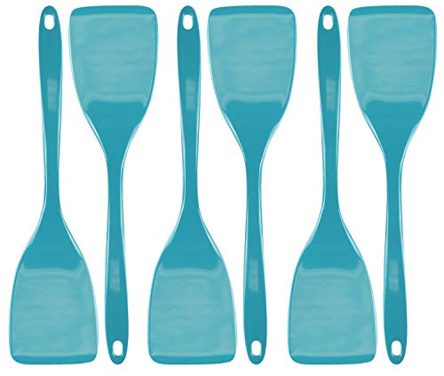 Spatula, Turner for Non-stick pans, Heat Resistant, BPA Free Melamine Utensil with Ergonomic Handle, 11 inch, Set of 6 by Reston Lloyd, Turquoise