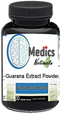 BrainMedics - Guarana Extract Powder - 200mg - 30 Capsules