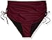 Coastal Blue Women's Plus Size Swimwear Skirted Bottom with Side Drawstrings