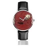 Bequemes Band: Weiches Lederarmband bietet ein angenehmes Trageerlebnis. Hier sind viele Löcher für alle Handgelenkgrößen und 2 verschiebbare Bänder, um das Band an Ort und Stelle zu halten. Hübsches Uhrenarmband in Standardgröße.